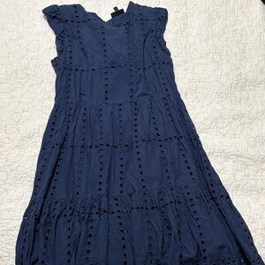 Nursing Queen Navy Eyelet Top